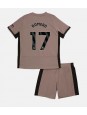 Tottenham Hotspur Cristian Romero #17 Ausweichtrikot für Kinder 2023-24 Kurzarm (+ Kurze Hosen)